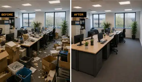 Office and Commercial Clearances BEFORE AND AFTER
